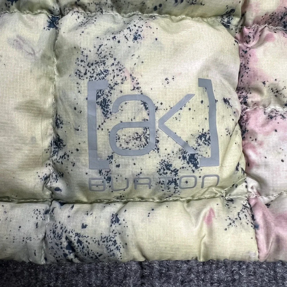 Burton ak Baker Down‎ Jacket Women's XS Green Pink Tie Dye Puffer Hooded 10014